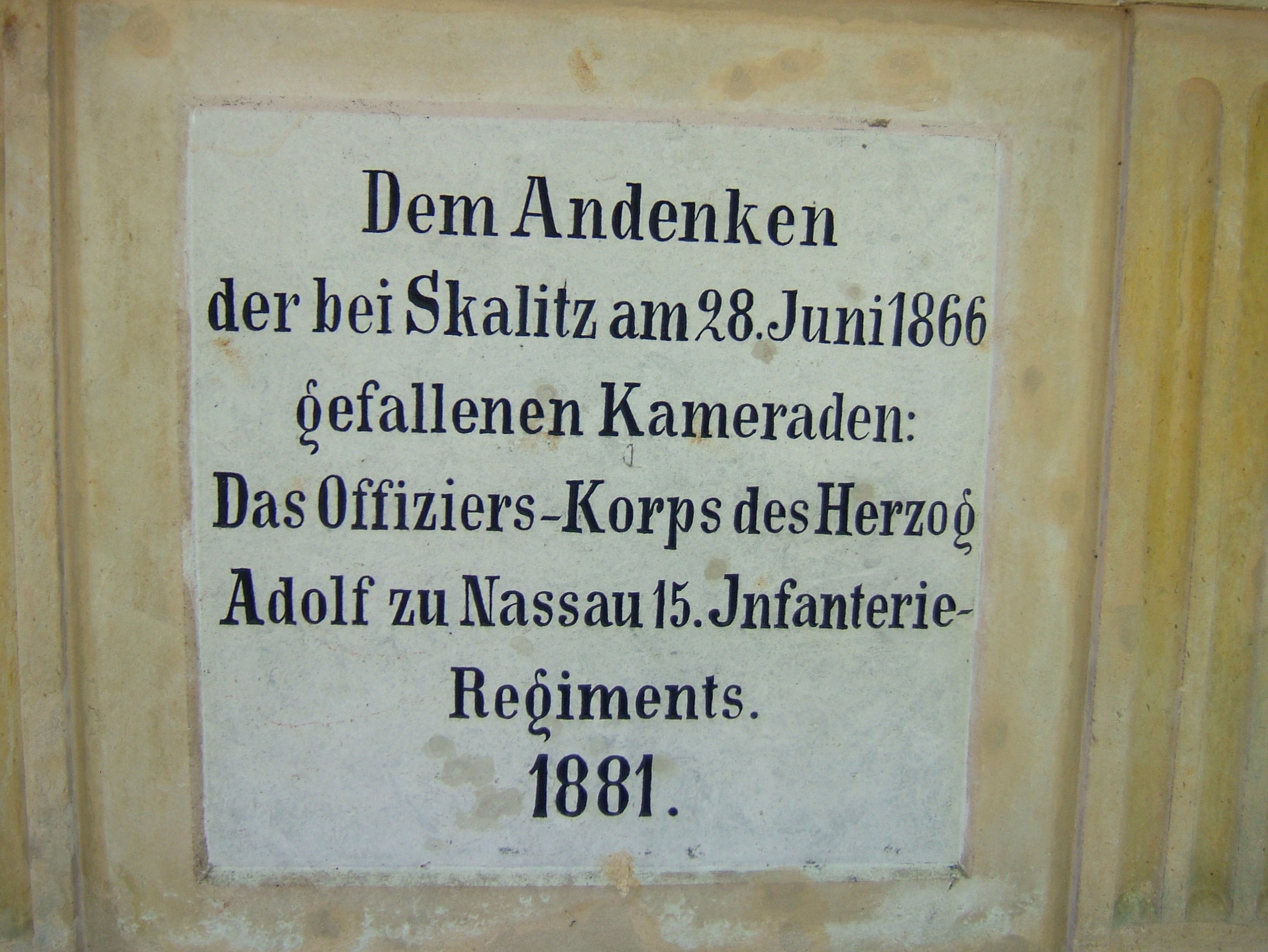Pomník rakouského pěšího pluku č. 15
